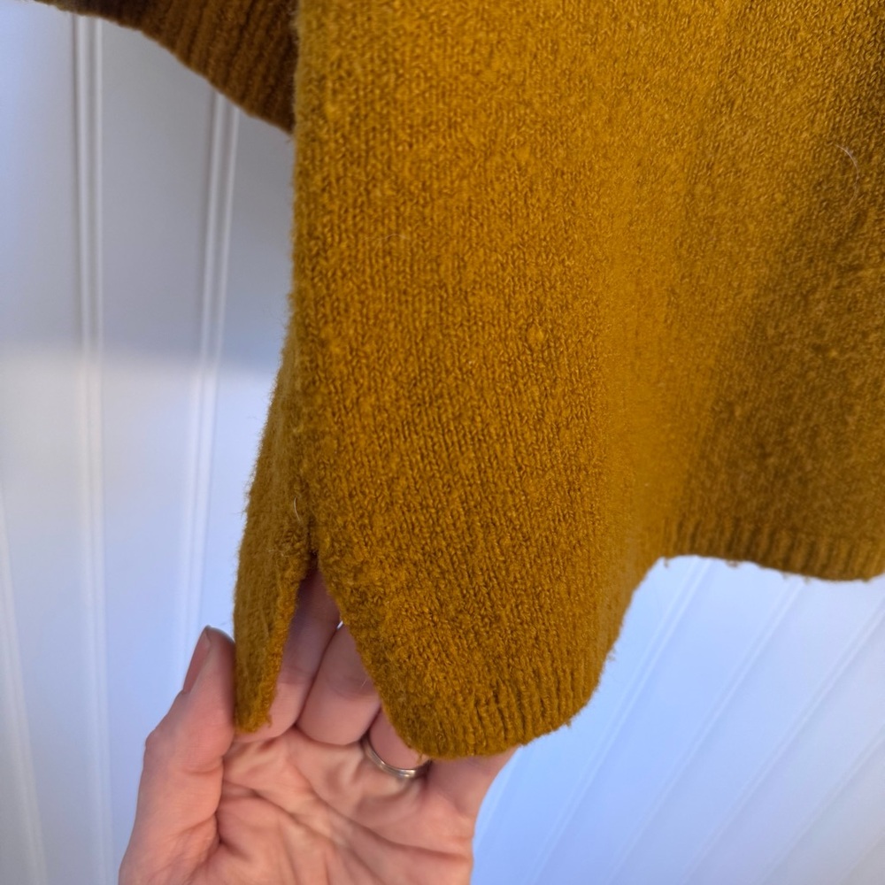 Madewell Golden Wool Boat Neck Tier-Sleeve Pullover Sweater Women’s Size Medium - Picture 5 of 11